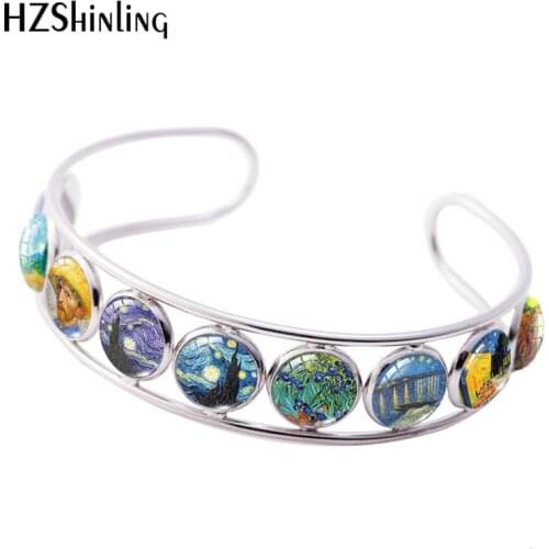 2019 New The Starry Night By Van Gogh Adjustable Bracelets Hand Craft Bracelet Class Cabochon Jewelry