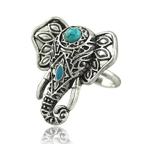 New Vintage Bohemia Elephant Above Knuckle Ring Mid Finger Tip Jewelry
