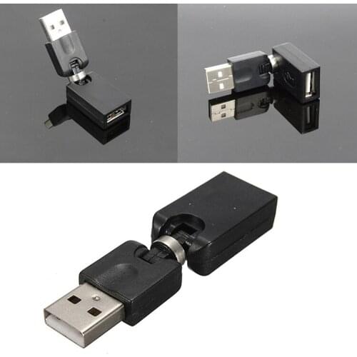 Nieuwe USB 2.0 Male Naar USB Female 360 Graden Rotatie Uitbreiding cable Hot Adapter Hoek new R7Q0