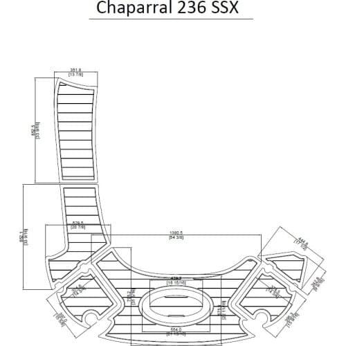 Chaparral 236 SSX Swim Platform Pad Boat EVA Teak Decking 1/4" 6mm