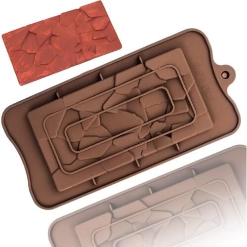Full-page Fragments Silicone Chocolate Mold Biscuit Mold Kitchenware Household Tool Resin Mould Silicone mold monolithic mold