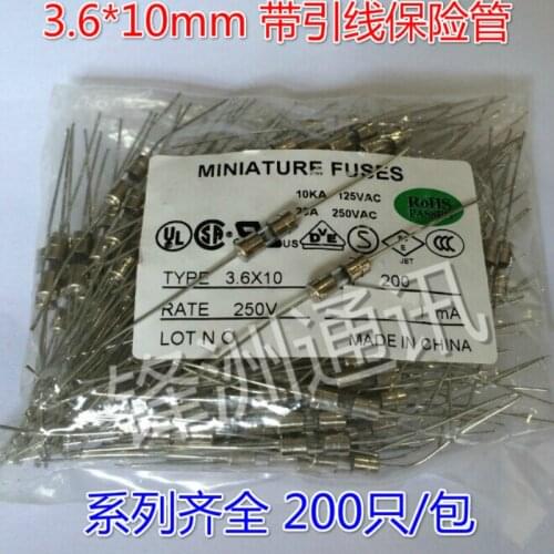 YYT Hot sale T1500MA Slow down type Fuse 250V 1.5A