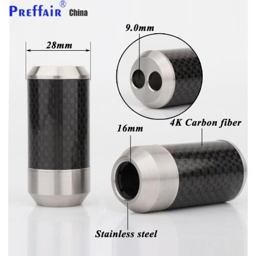 Preffair 4 Pcs 304 stainless steel Carbon Fiber Pants Boot Y Splitter with audio speaker cable Splitter connector