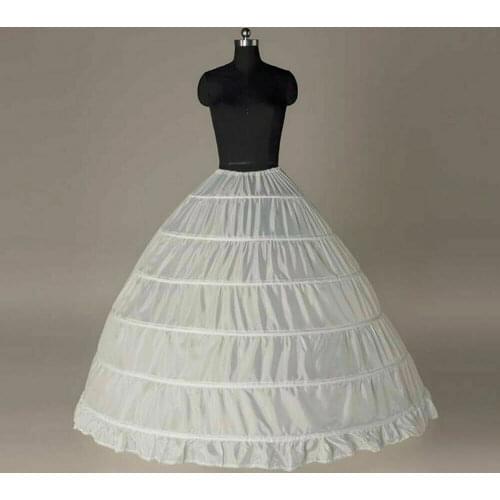 Sexy yet Contemporary Girls 6 Hoop Crinoline Full Petticoat Skirt Underskirt Long for Bridal Wedding