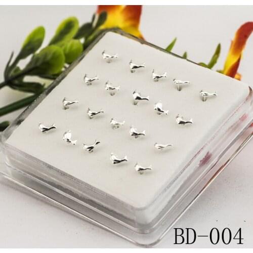 Silver Nose Stud Bird Shape Nose Nail Womens Fashion Puncture jewelry piercing Fashion Jewelry