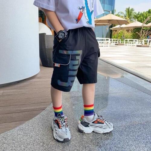 Childrens Shorts 2021 New Summer Fashion Boys Pure Cotton Short Kids Five-point Pants Kids Beach Shorts Casual Sports Pants