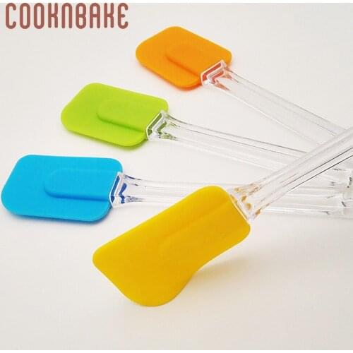 Silicone Cake Spatulas Crystal Handle Cream Scraper Silicone baking tool kitchenware Soft Head Detachable Butter Cake Brushes