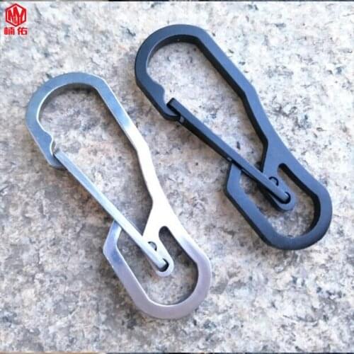 Titanium Alloy Heavy Carabiner Keychain 1PCS Quick Release Hook With Titanium Keychain Spring Clasp
