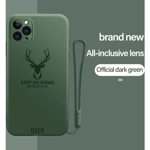 Ultra-thin Christmas Deer Soft Silicone Phone Case For iPhone 12 11 Pro Max SE XSmax XR XS X 8 7 6s 6 Plus Protection Cover