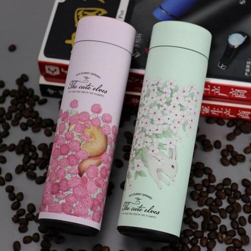 2020New 500ML Thermos Bottle 304 Stainless Steel Vacuum Flask Insulated with Infuser Thermos for Tea Thermocup Travel coffee mug
