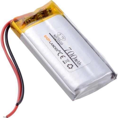 3pcs/Lot 3.7V 650mAh Rechargeable li Polymer Li-ion Battery For bluetooth headset mp3 MP4 speaker mouse recorder 082040 802040