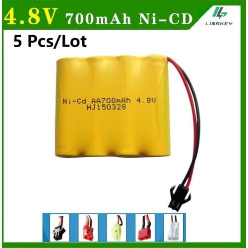 5pcs NI-CD AA 4.8 V 700mAh battery Remote Control Toys Electric toy security facilities electric toy battery group free shipping