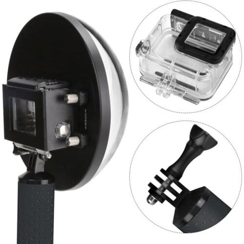 5pcs WELLBACK Shoot Underwater Dome Port + Waterproof Housing Case + Float Grip Action Camera Accessories Kit for GoPro 5/6