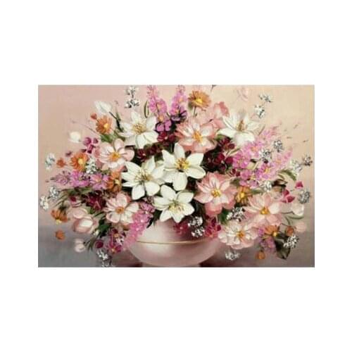 5d orchid vase diamond mosaic embroidery flower pot painting by numbers rhinestone wall sticker daimond drawing art needlework