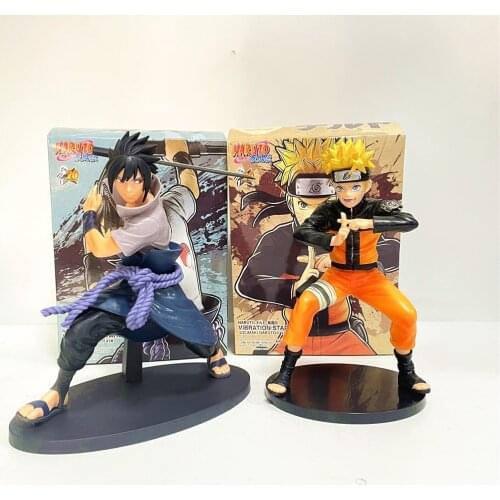 Anime Figures Naruto Uzumaki Uchiha Sasuke 20th Anniversary Shippuden PVC Toys Action Figurals Model Doll Decor Home Xmas Gift