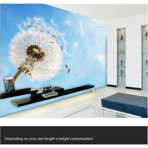 Free shipping custom 3D large murals aisle office sofa living room bedroom background wallpaper dandelion Garden
