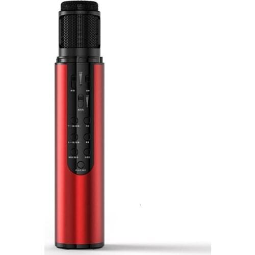 K1 Wireless Bluetooth Microphone Four Magic Sound for Live Broadcast Singing Built-in Sound Card with Speaker Karaoke Audio Mic