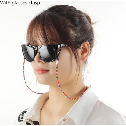 FAST SHIP！2021 Bohemian National Style Colored Mask Hanging Rope Face Mask Holder Adjustable Ear Hanging Rope Two Hooks