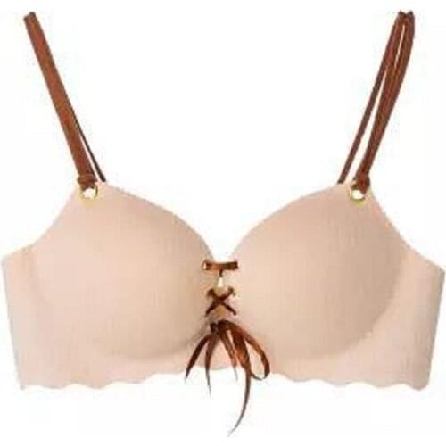 Sexy Women Seamless LB Plunge Bra Gather Chest Super Push Up Bra One Piece Underwear Deep U Underwear Lingerie Bralette