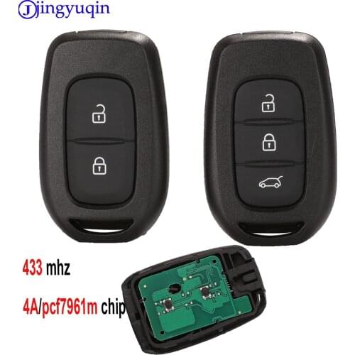 Jingyuqin Remote Key 2/3 Button 434MHZ With 4A PCF7961M Chip For Renault Sandero Dacia Logan