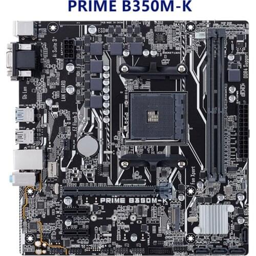For aSUS PRIME B350M-K Motherboard Socket AM4 DDR4 For AMD B350M B350 Original Desktop Mainboard SATA III Used Mainboard