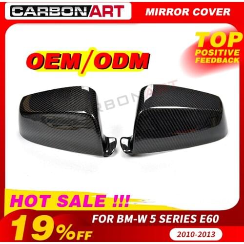For bm-w 5 6 7 series car styling E60 E63 F12 F13 F01 F02 F07 Carbon Fiber 5 Series Side Wing Mirror Cover Caps 2004-2013