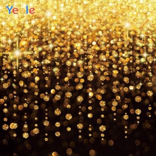 Yeele Happy Birthday Party Backdrop Golden Light Bokeh Polka Dots Photography Background For Photo Studio Photophone Photocall