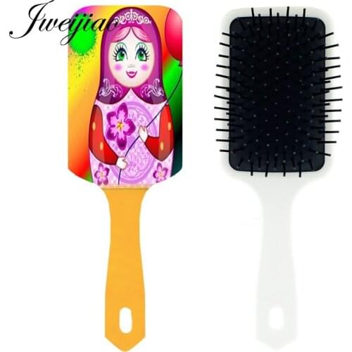 JWEIJIAO Cartoon Photo Russia Doll hair brush for Woman Tangle Brushes hot comb cepillo pelo