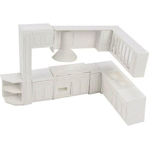 Doll house Miniature toy house cabinet kitchen furniture molds home decor kit
