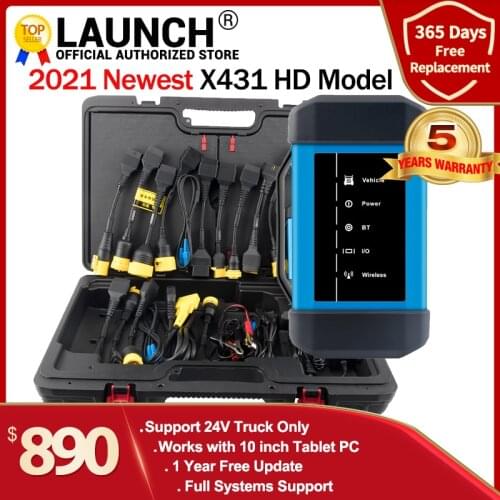 Launch X431 HD III 24V Truck full system diagnostic support work with X431 V+ X431 PRO3 PADII Multi-language update online