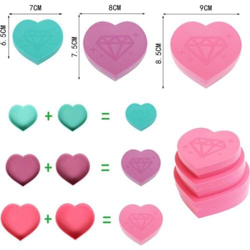 Heart-Shaped Diamond Tray Box large-Capacity Tray Accessories Diamond Embroidery Accessories Case 5D Diamond Painting Tools