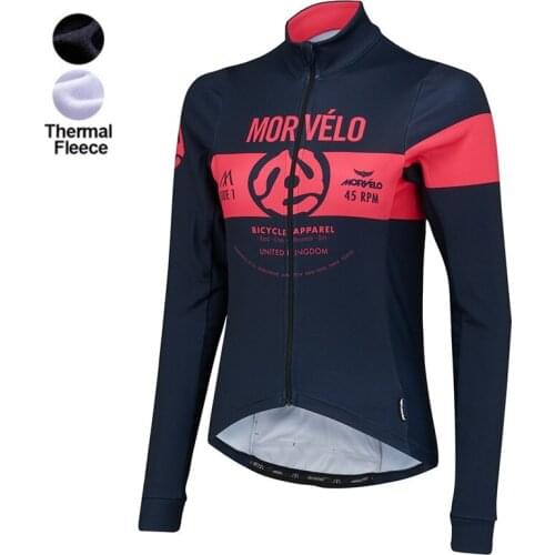 Morvelo Women Winter Thermal Fleece Long Sleeve Bicycle Cycling Jersey Road Mountain bike Shirt Outdoor Sports Bicycle Clothing