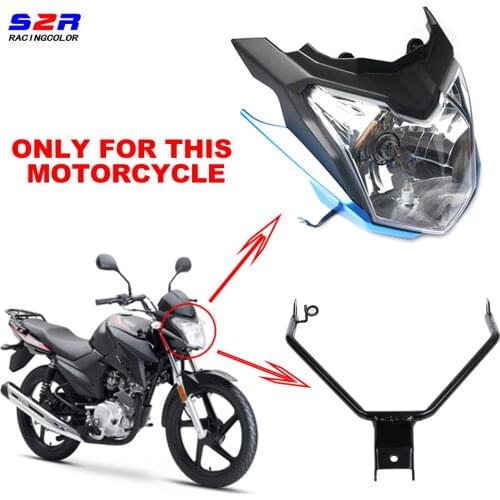 S2R Motorcycle Headlight Cowling Cover for YAMAHA YBR125 YBR125Z YBR 125Z YX 125 Z 2017 2018 Head Lamp Upper Outer Cover Parts