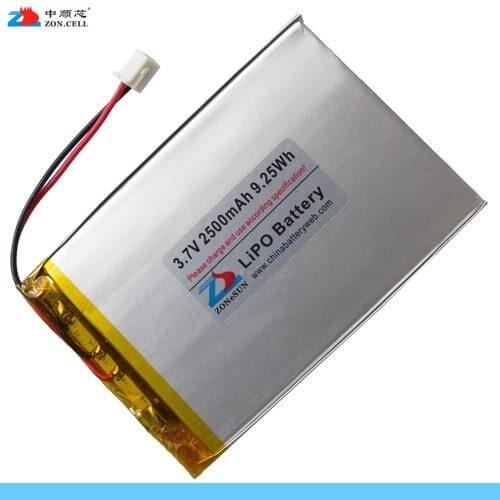 New Hot In the shipping 2500mAh 803558 3.7V lithium polymer battery 774065 505070 704156 Rechargeable Li-ion Cell