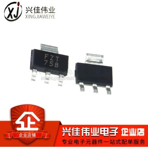 Original 5pcs/ FZT758TA FZT758 0.5A 400V SOT-223
