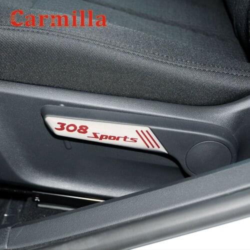 Car Seat Adjustment Trim Seats Adjust Knob Cover Sticker Fit for Peugeot 308 2012 2013 2014 2015 LHD Accessories