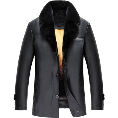 Luxury Genuine Fur Outerwear For Men Removable Lined Parkas Custom Golden Mink Coat Sheepskin Jacket (Tj09)