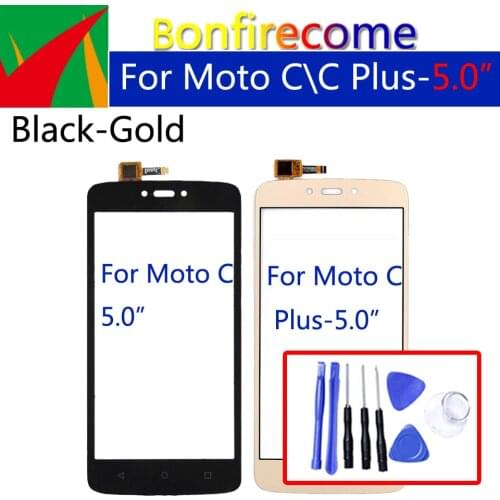 For Motorola-Moto C XT1750 XT1754 XT1756 TouchScreen Panel Sensor For-Moto C Plus XT1721 XT1723 Digitizer Glass Replacement