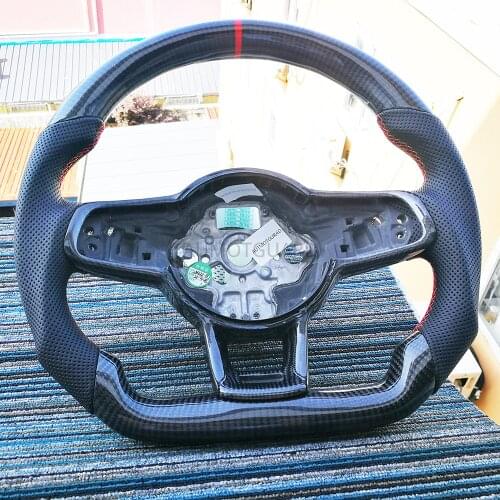 Replace Stylish Carbon Fiber Steering Wheel For Volkswagen VW Golf 7 GTI Golf R MK7 Jetta Passat Polo GTI Scirocco 2014- 2018