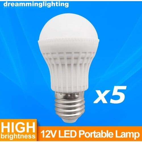 5X12V DC E27 Led Lamp SMD5730 Bulbs Built Aluminum Board Lighting Light 3w 5w 7w 9w 12w 15w Cold Warm White
