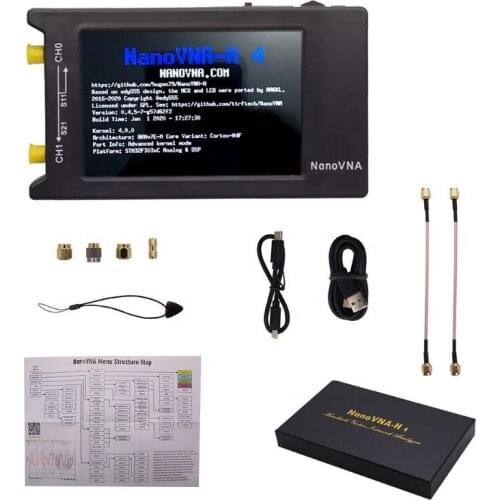 50KHz-1.5GHz Vector Network Analyzer NanoVNA w/ 4" LCD Display For UHF Antenna NanoVNA-H4