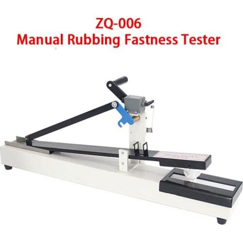 Tester ZQ-006 Outstanding Wet and Dry Color Fastness Rubbing Tester Manual Fabric Color Fastness Tester Rocker Counting YZ