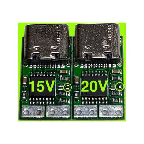 ZYPDS 15V or 20V USB-C PD2.0 3.0 to DC decoy fast charge trigger polling detector laptop power supply change to Type-C