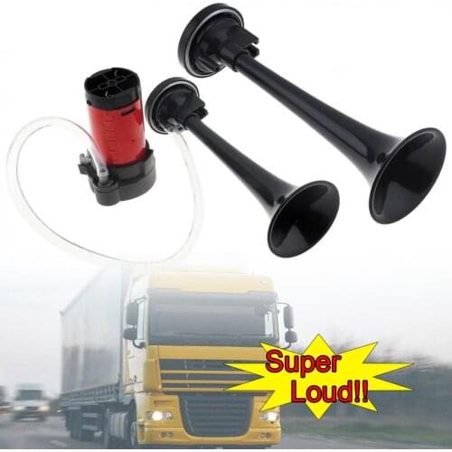 12V 178DB Super Loud Dual Car Trumpet Electronically Controlled Auto Car Motorcycle Train Trucks Air Horn with Compressor