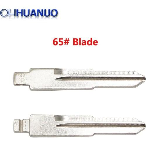 2pcs/lot Metal Blank Uncut Flip KD Remote Key Blade Type 65# for Subaru NO. 65 Blade