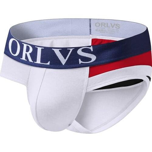 2020 ORLVS Brand Men sexy underwear boys new Hugh cotton triangle shorts raised pockets underwear OR113