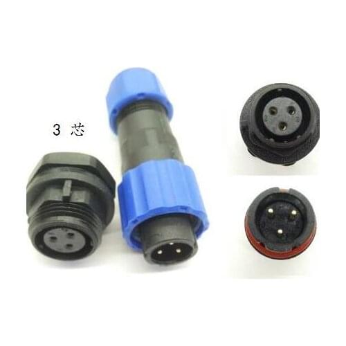 13mm 3Pin Waterproof Connector,IP68,Cable Connector,Plug and socket.connectors auto,electrical connectors 1P 2P 4P 5P 6P 7P