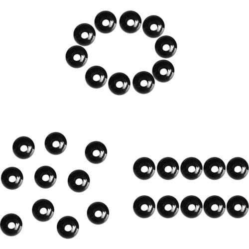 30 Pieces Black Plastic Elastic Shock Cord Rope Toggle Ball End Lock Stopper