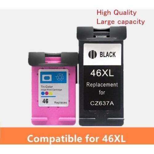 46XL Ink Cartridge compatible For hp46 for HP 46 DeskJet 2520hc 2020hc 2025hc 2029 2529 4729 Printer