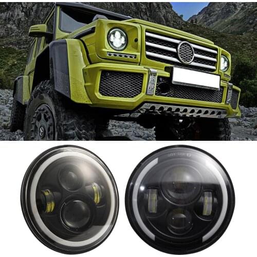7Inch Round Headlights 200W Amber Turn Signal Lights for Jeep Wrangler